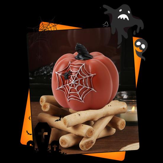 Halloween Ornament Letter Print Pumpkin Shape Festive Sculpture Home Parties Halloween Thanksgiving Decor