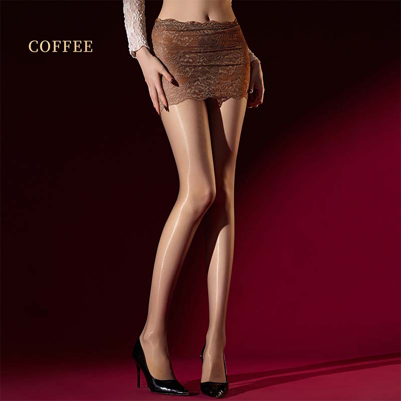 

Women S Summer Thin Pantyhose Oil Shiny Glossy Elastic Tights Fashion Lace Skirts Package Hip 2 In1 Pantyhose Woman One Size