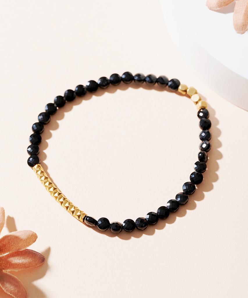 Polalita Black Gold Point Bracelet (Plt-Br-070_Bk)