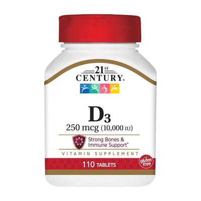Vitamin D3 250 Mcg (10000 IU), 110 Tablets