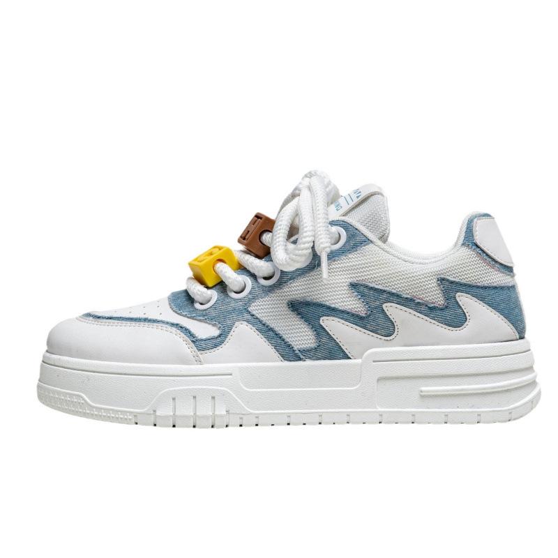 

Men s shoes new summer niche original little white tide shoes versatile thick sole heightening non-slip casual 44 світло-синій колір