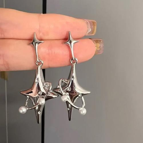 925 Silver Earrings For Women Fashion Korean Heart Chain Drop Earring Jewelry Prevent Allergy Party Accessories Gifts