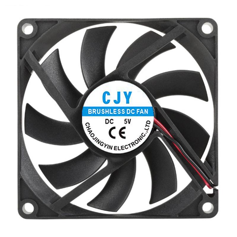 8015 Hydraulic Mini Cooling Fan, Large Airflow, Low Noise, Low Power, DC 5V/12V/24V.