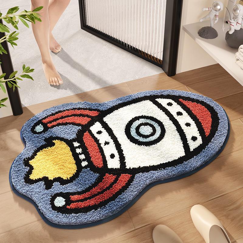 Luxury Soft Microfiber Shaggy Mats Bath Mat for Bathroom Anti Slip Bathroom Rug In The Toilet Absorbent Fur Bathroom Rug