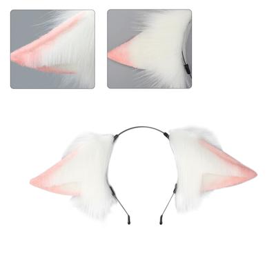 Lovely Sheep Ear Shape Hair Hoop Cute Hair Holder Live Broadcast Cosplay Character Costume Headwear for Teens Woman