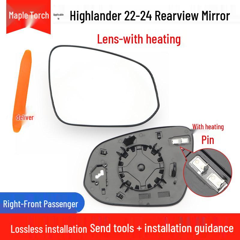 Toyota Highlander 22-24 Rearview Mirror Shell with Turn Signal Reflective Frame