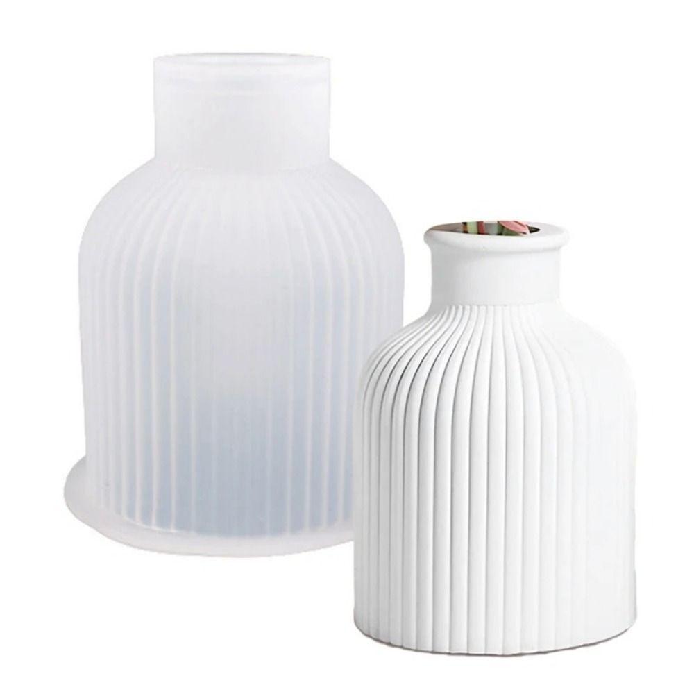 3D Vase Silicone Mold DIY Casting Molds Unique Concrete Vase Mold  Home Decor