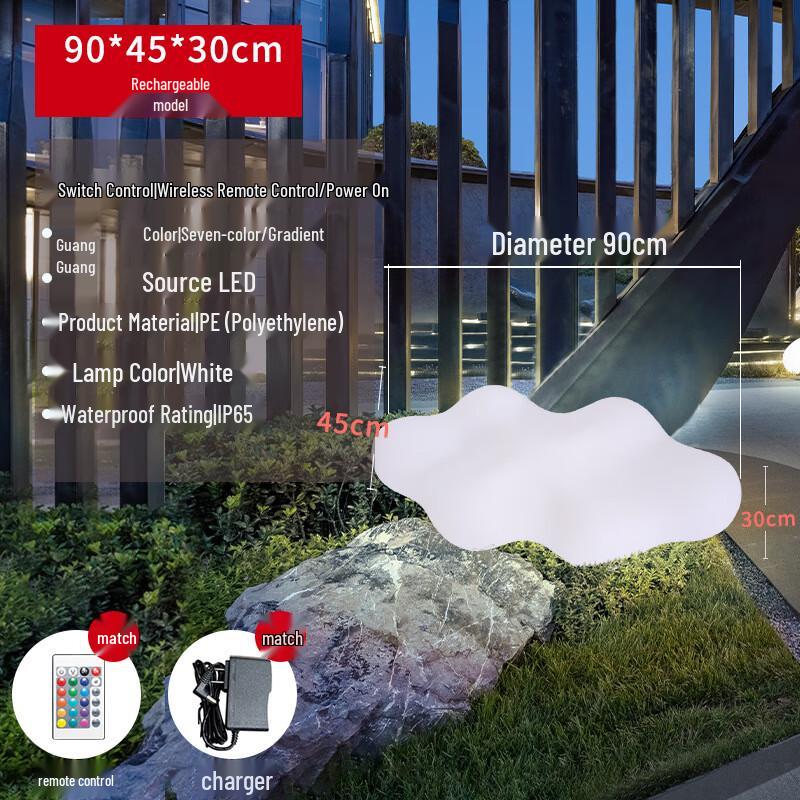 HEIXIE Solar Cloud Bench Lawn Light