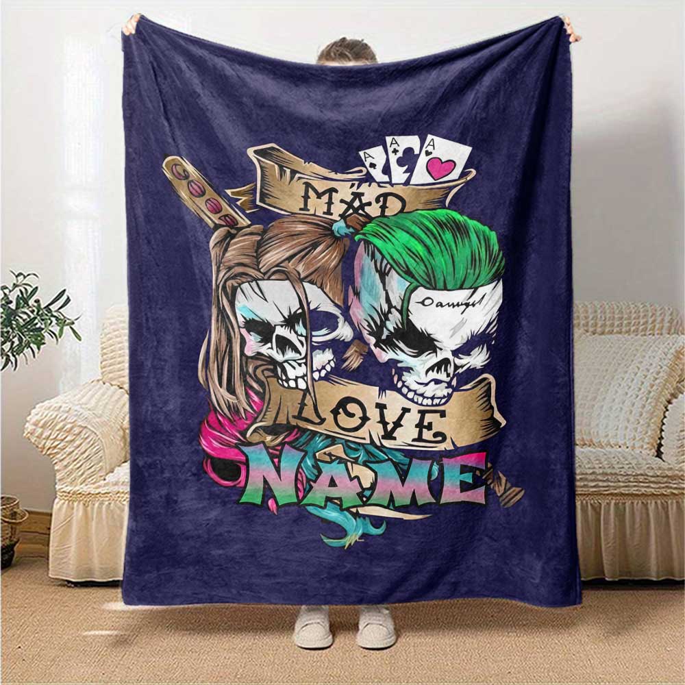 Warner (15) Personalized Name Blanket Throw Personalized Blanket Soft Warm Cozy Versatile for Office Living Room Bedding Chair Four Seasons Universal