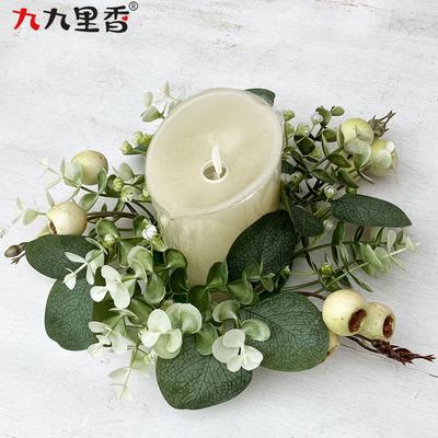 American Spring Simulation Wreath Berry Eucalyptus Wreath Eucalyptus Leaf Wreath Dining Table Candlestick Wreath