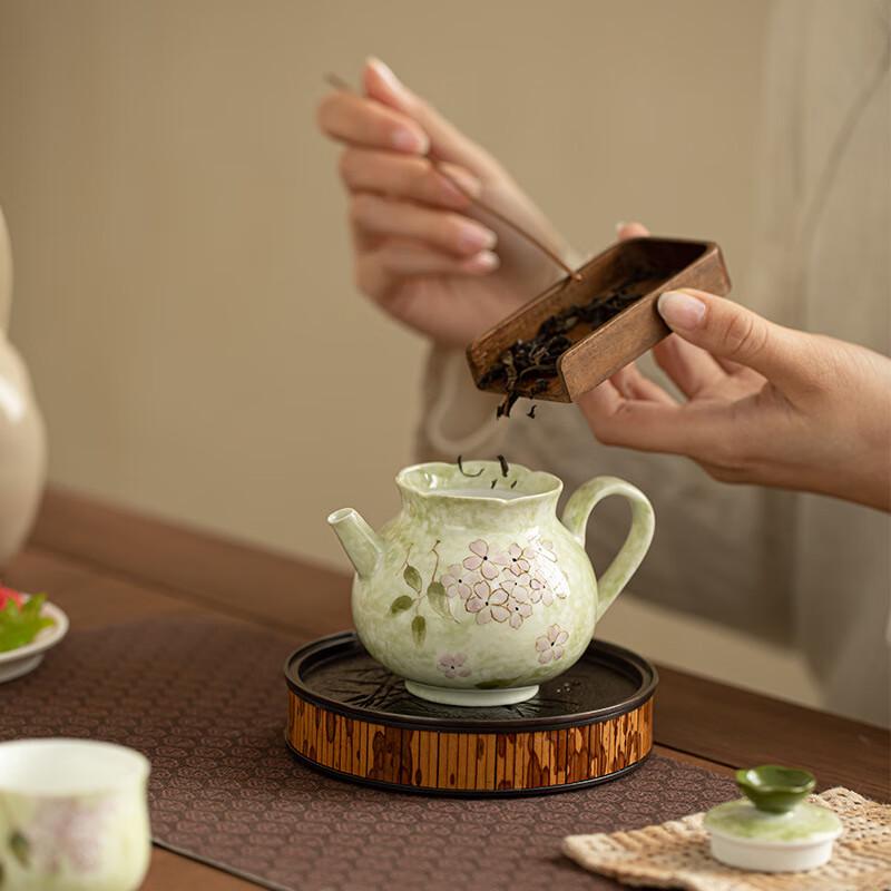 Shangqi Hydrangea Ceramic Teapot