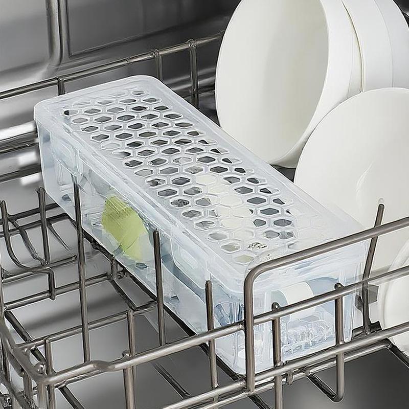 Dishwasher Tableware Cleaning Box Chopstick Cage Plastic Chopsticks Spoons Drain Storage Rack Tableware Storage Basket