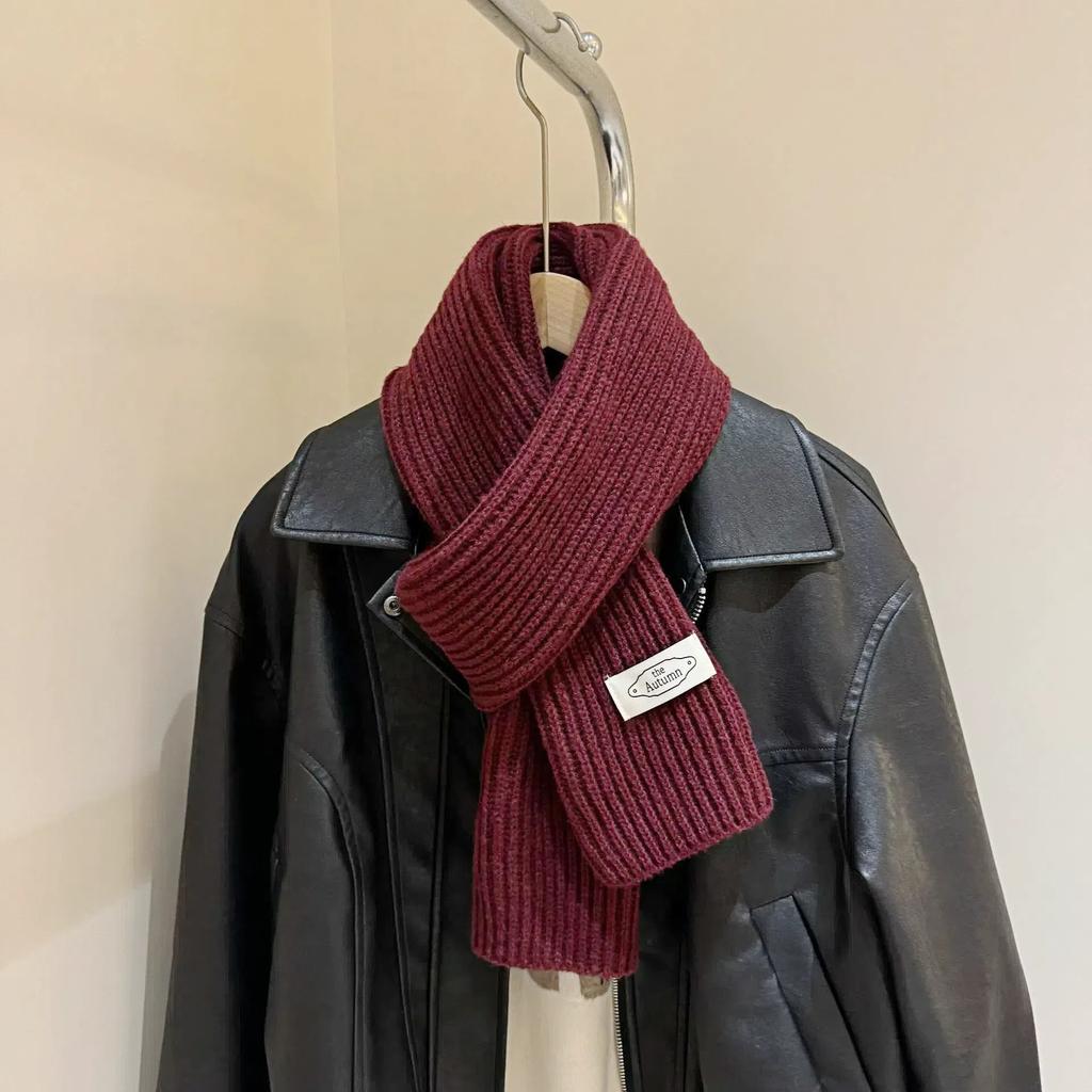 Winter Scarf for Men and Women Same Style  Solid Color  Striped Soft Knitted  Versatile  Fashionable  Simple  Versatile  Warm Scarf