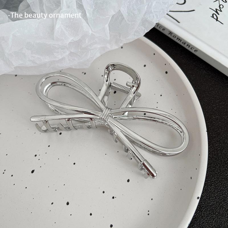 Silver Influencer Large Metal Shark Hairpin Clip for Women