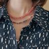Maxza Alphabet Pattern Belted Shirring Shirt Long Dress Ze04qp002nh