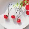 Strawberry Fruit Keychain Cute Tomato Acrylic Keyrings Simulation Food Key Rings