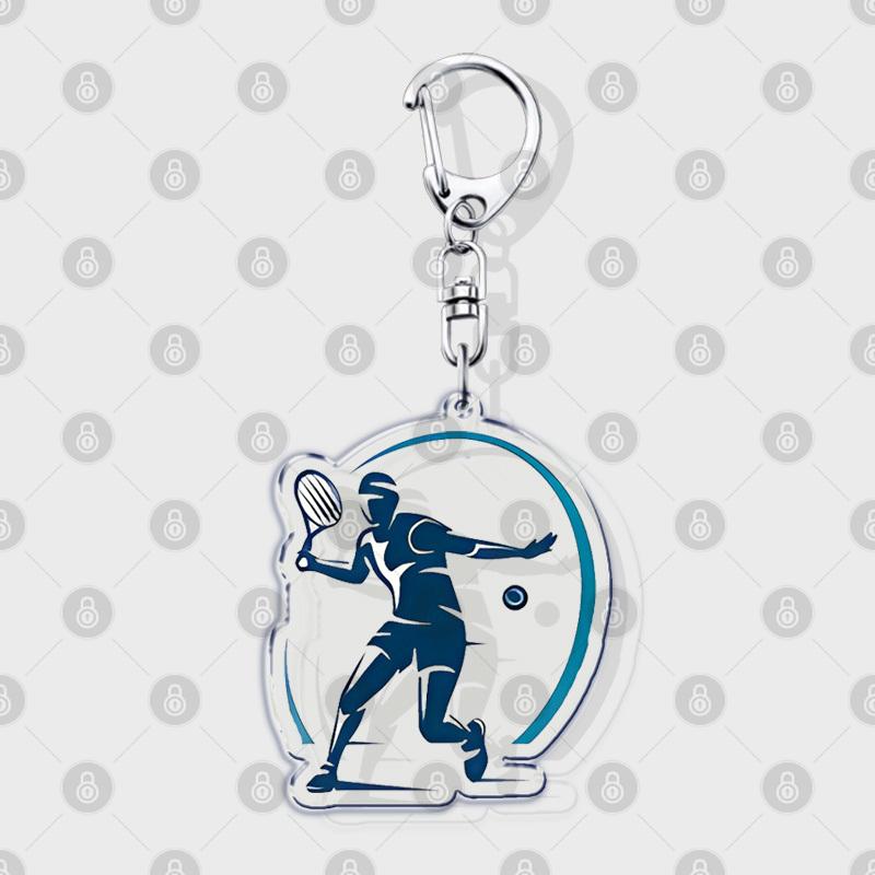 Hobby Sports Lover Tennis Ball Keychains for Accessories Bag I Love Bike Car Keyrings Jewelry Friends Father Boyfriends Gifts