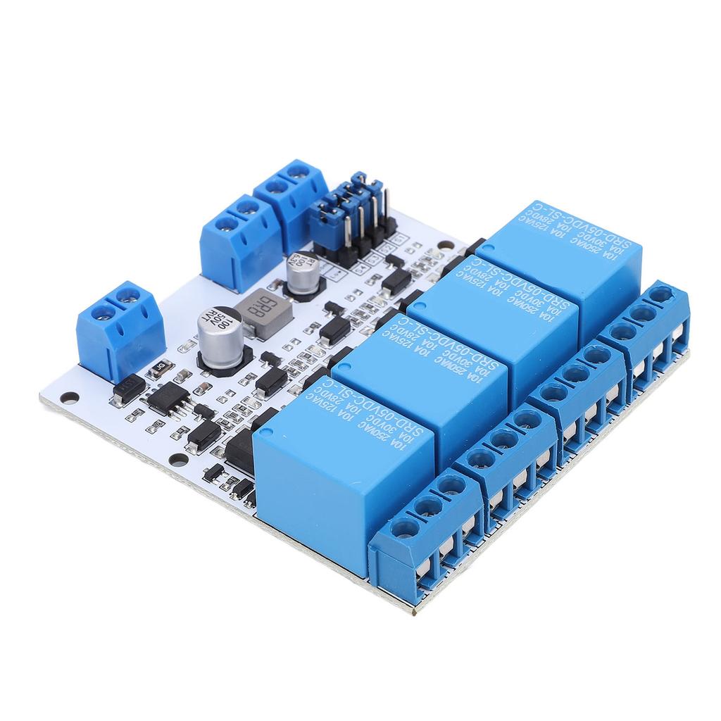 Adjustable GPIO Relay Module with Optocoupler PCB 4 Channel High Low Level Control Strong Driving