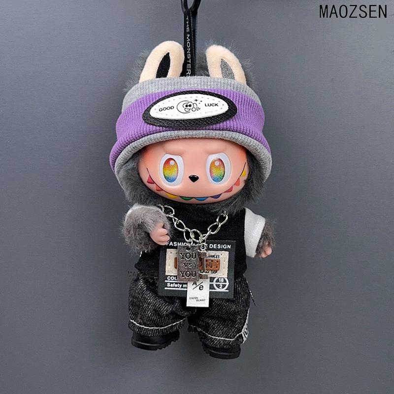 17cm High-Energy Labubu Doll Clothes: Wild Cool Set 3.0 for First, Second, and Third Generation Dolls