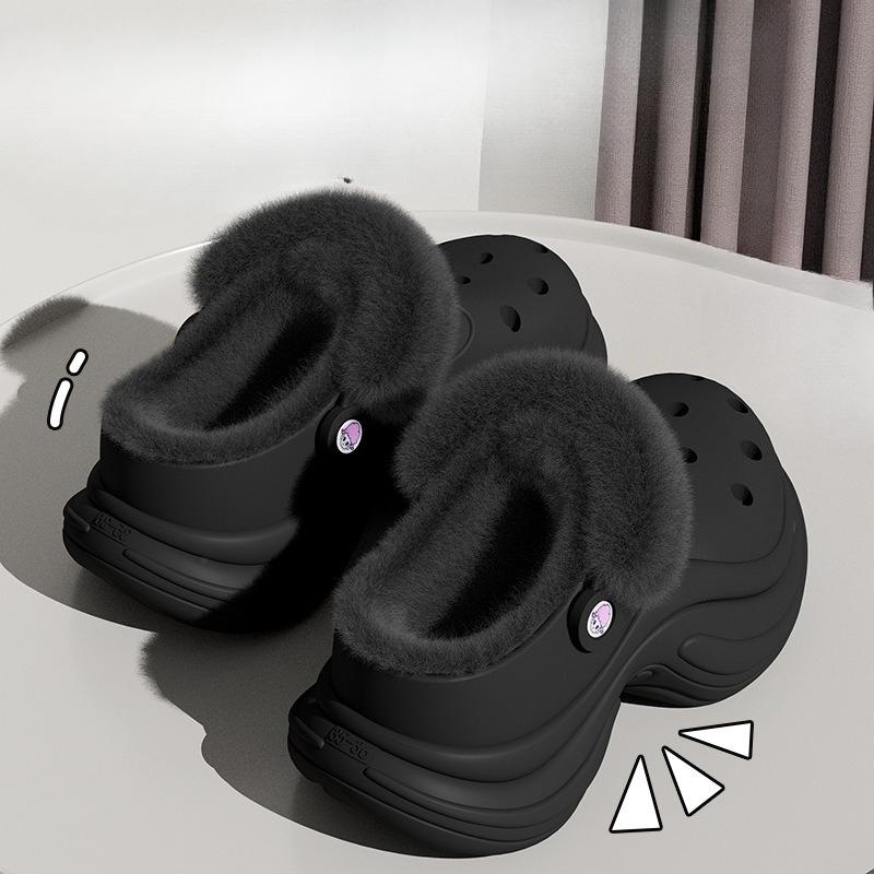 Warm Slippers, Women's Thick-soled Cute Plush Shoes, Cotton Shoes