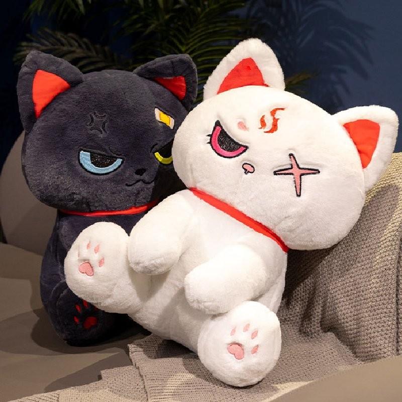 Evil Pirate Cat Expression Plush Toy Dolls Room Decoration Child Gift Festivals