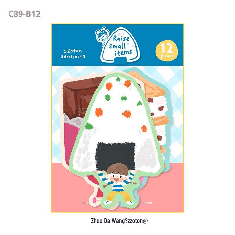 Table King Oil Pastel Bread Sticky Notes: Cute Irregular Planner Decoration Accessories