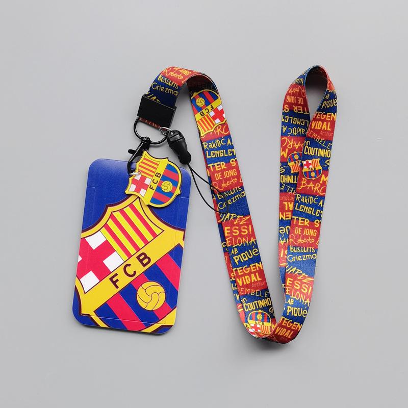 Cartoon Animation Hard Bus Push Card Sleeve Heat Transfer Student Campus Card Polyester Drop Lanyard Work Card Meal Card Football