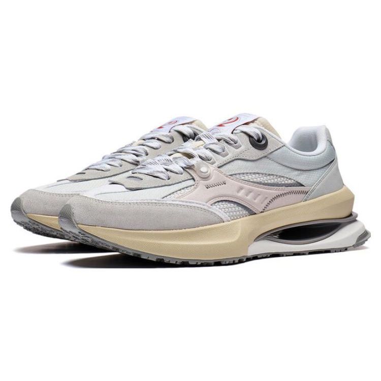 Li Ning 92 Shadow Klasické ležérní trendy nízké lifestylové tenisky Pánské tenisky Světle šedá AGCT249-1