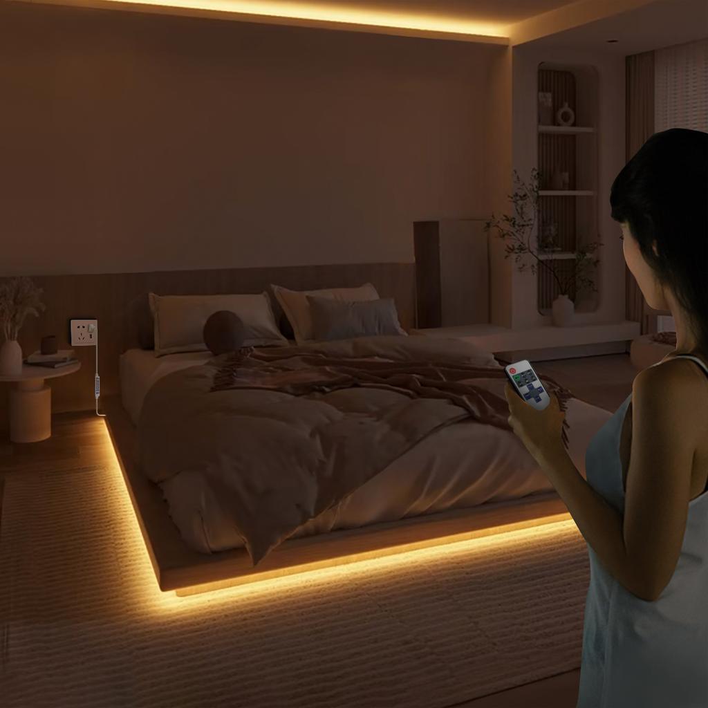 MALITAI Dimmbares Neon-LED-Streifenlicht, 1–5 m, DC12 V, wasserdicht, flexibel, LED-Neonlicht für Innen- und Außendekoration, RF-Fernbedienung, Küchenlampe