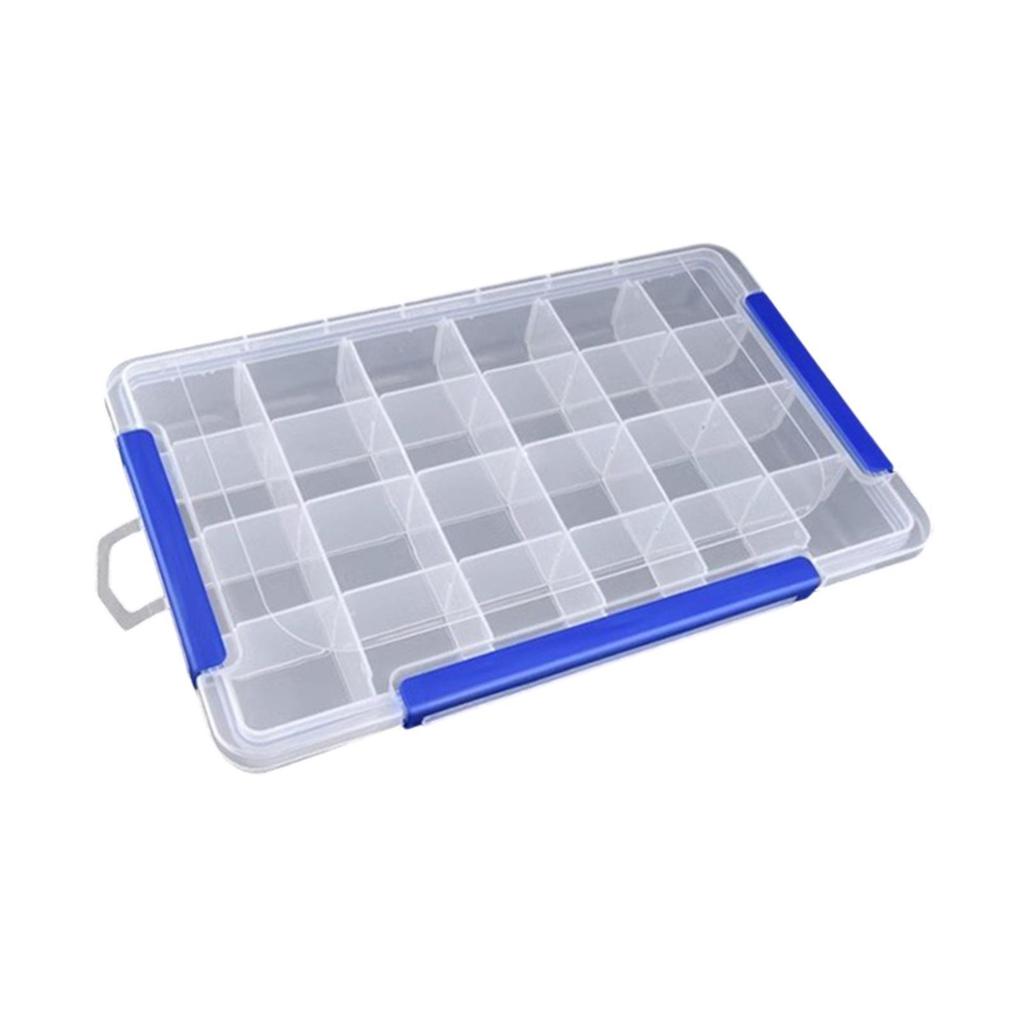 Clear Organizer Box Multipurpose Portable Container for Nail Art DIY Screws Beads Jewelry Storage Box Fishing Tackles Dustproof