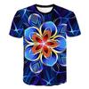Unisex Plant, Flower & Leaf Print T-Shirt - Crew Neck, Short Sleeve & Breathable