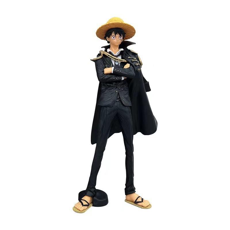 ONE PIECE Art 20th Anniversary Straw Hat Red Luffy Cloak Black Cloak Luffy Figure Model Nautical King Straw Hat Group
