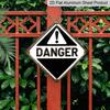 2D Flat, 1pc, Danger Sign Theme, Decorative Gift for Industrial Decor Lovers, Vintage Metal Aluminum Sign, Suitable for Factory, Laboratory, Repair