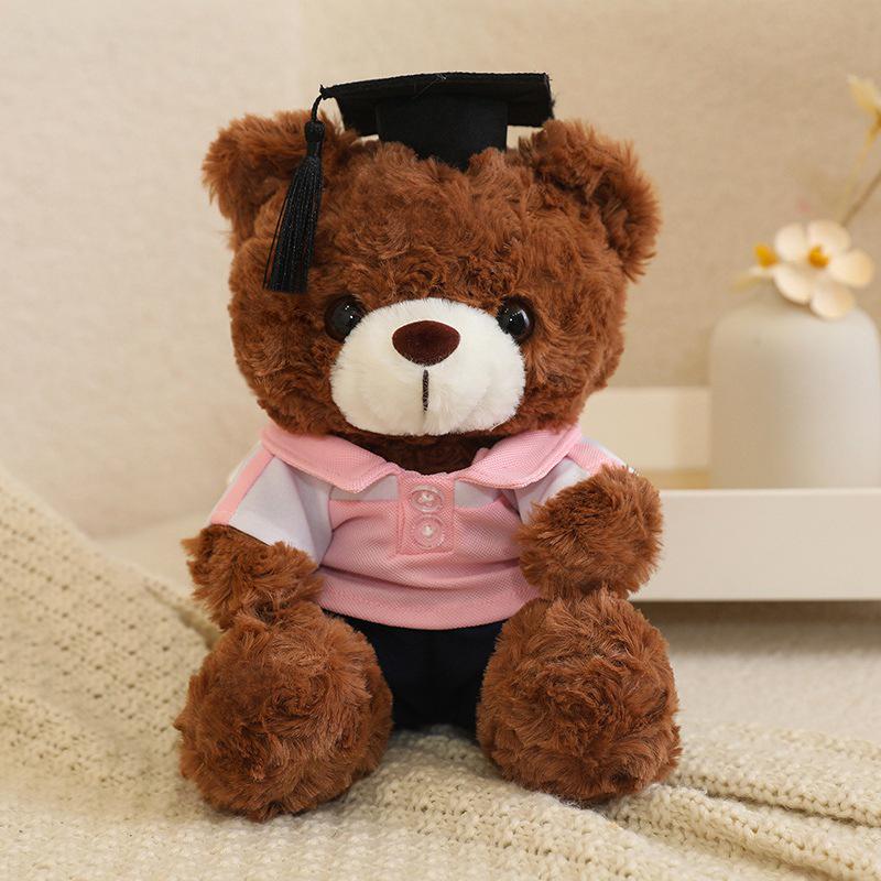 Graduation Cap Bear Plush Toy – Commemorative Gift and Decorative Couple Doll