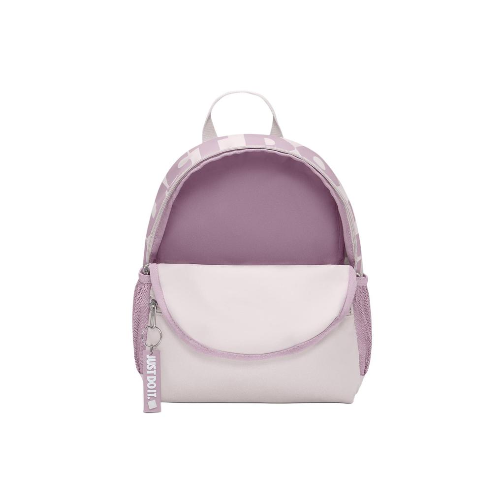 Nike Brasilia JDI Zipper Closure Fabric Backpack Regular Women Backpack Gray Purple Red DR6091019