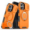 Suitable for iPhone 16 15 14 Plus 13 12 Pro Max 16E 360 Degree Rotating Magnetic Bracket With Camera Protection Phone Case