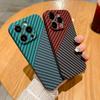 For IPhone16 Carbon Fiber Pattern Mobile Phone Case for Apple 15promax Contrast Color 13 Fine Hole All-inclusive 14 Protective Cover