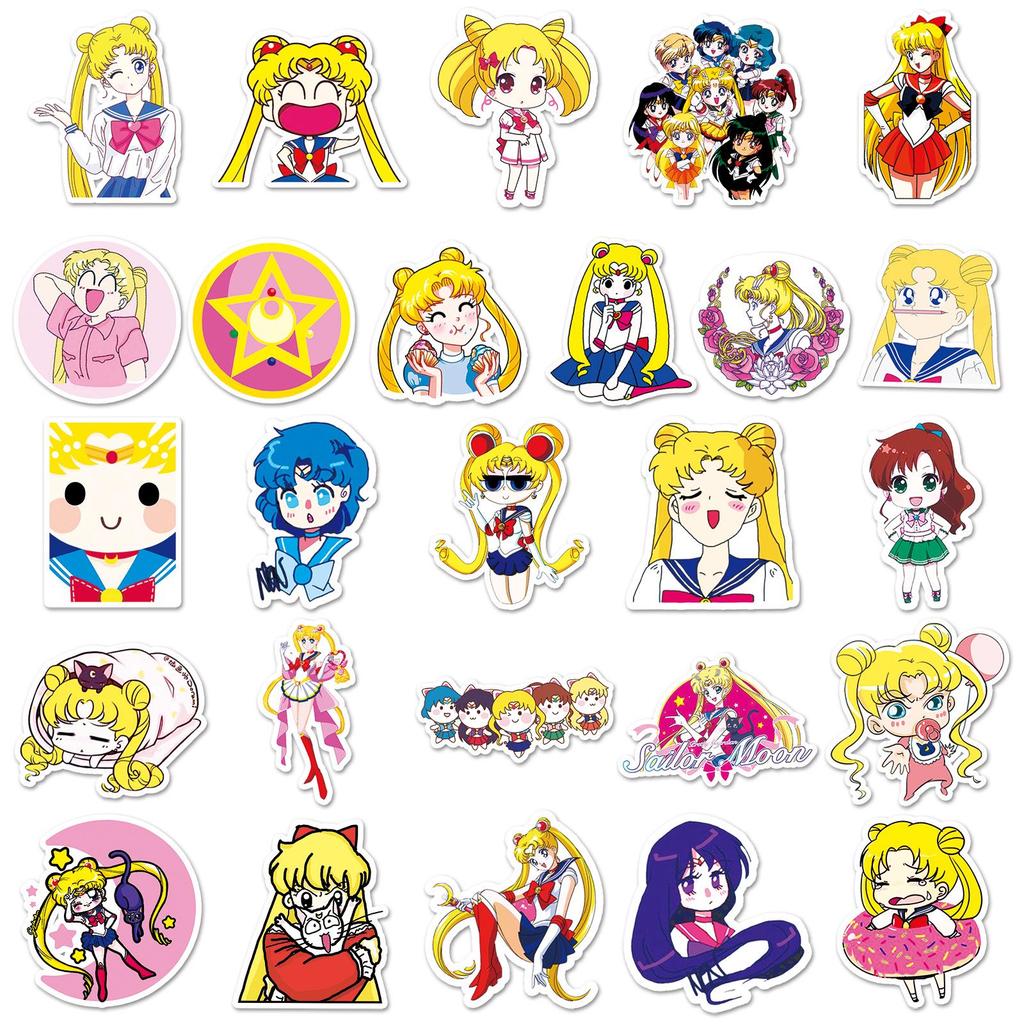 51 Cute Sailor Moon Stickers: Japanese Anime Decor for Water Bottles, Journals, and Resin Crafts