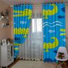Curtains Polar Bear Elk Penguin Tile Drawing Series 3 Digital Printing High Density Blackout Curtains