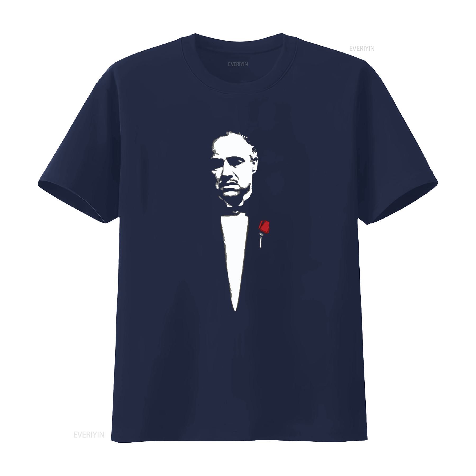 Vito Corleone Мафия Марлон Брандо Культовый Принт Футболка для Мужчин Стильный и Уникальный Дизайн винтажный Стирка Дизайнерская одежда S