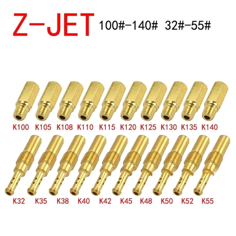 20Pcs Motorcycle Carburetor Main Jets Slow Pilot Jets for PWK PWM CVK #32-#140 Main/Pilot Jet Vice Injector Nozzle