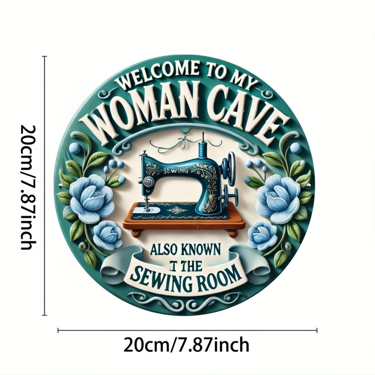 

1 Piece 2D Welcome Green Sewing Machine Pattern Wooden Disc Sign 8 Inch Fits Home Cafe Bar Garden Decorative Wall Plaque