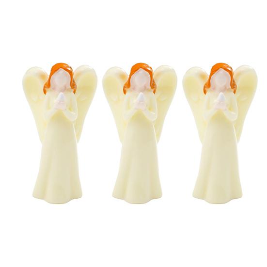 

3 Pcs Mini Guardian Angel Figurines Small Resin Angel Statues Little Angel Cake Topper Decoration for Wedding Party Favors Home Church Decor A
