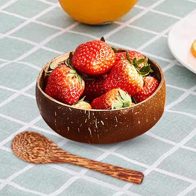 Coconut Bowl Set Cereals Salad Bowls Easy To Clean Modern Handmade Shell Multiuse for