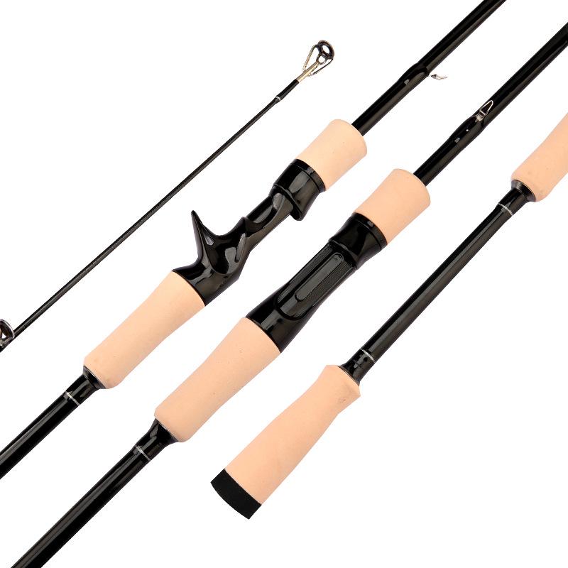 Cross-border Carbon Micro-object Horse Mouth Lure Rod with Solid Soft Tone Tip and Straight/Gun Handle