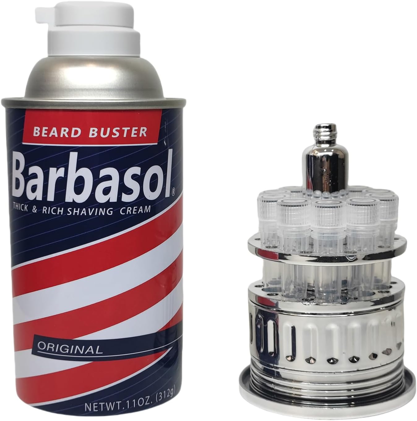 1:1 Movie Prop Replica Jurassic Park Barbasol Cryo Can, CNC Machined Metal Dinosaur DNA Embryo Freezer with Pop-up Rack & Vials (Red,7.6**7.6**15.5cm) красный