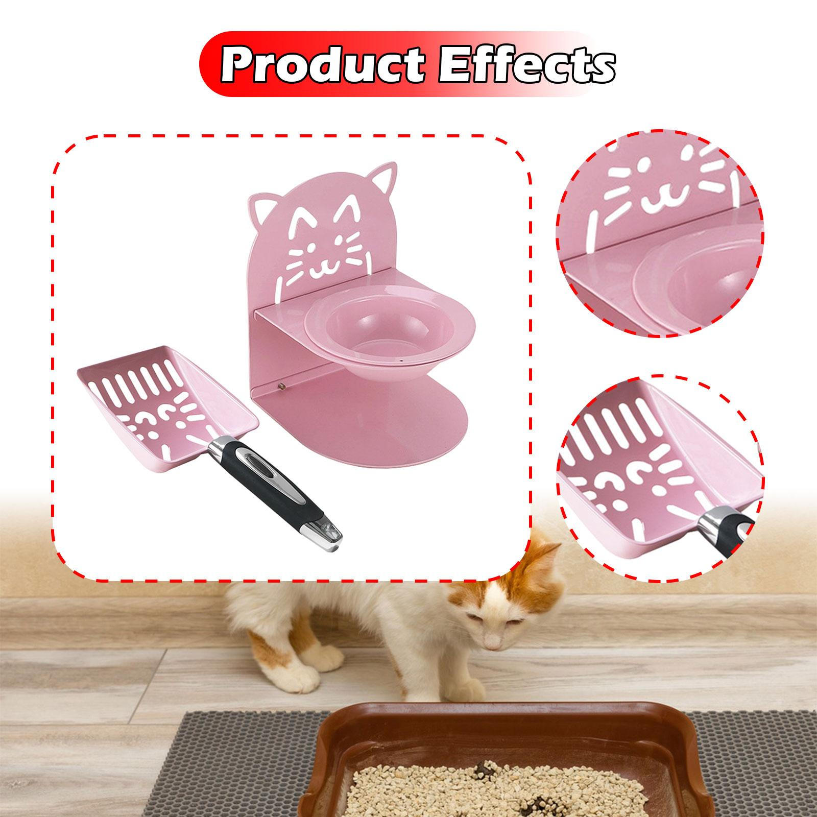 

Кошачья приподнятая миска Эргономичная для домашних кошек Котенка Сифтер для еды с приподнятой подставкой розовый