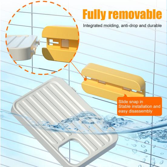 Vogelsitzstange, Plattform, Kunststoff, Papageiensitzstange, Ständer, Regal mit Futternapf, Vogelkäfig-Zubehör für Sittiche, Nymphensittiche, Unzertrennliche, Wellensittiche