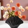 Modern Resin Art Flower Vases Coastal Clam Shell Shape Decorative Vases for Aesthetic Living Room Centerpieces Decors