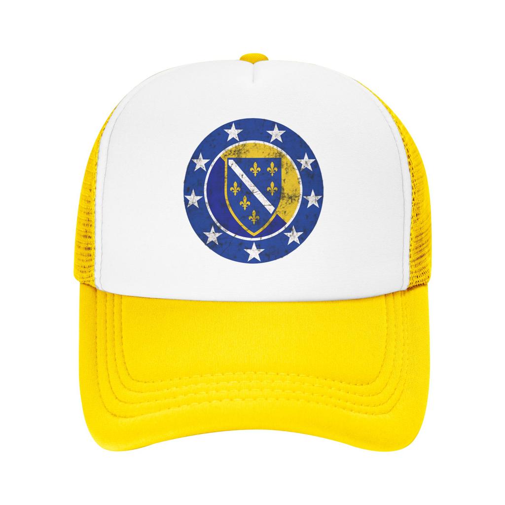 Summer Sun Hats Bosnia Flag Symbol Baseball Cap Sun SunProof Design Hip Hop Hats Women Unisex Fitted Retro Outdoor Snapback Cap